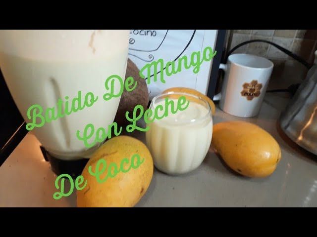 batido de mango con leche de coco