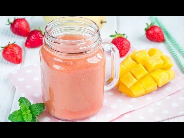 batido de mango y fresa