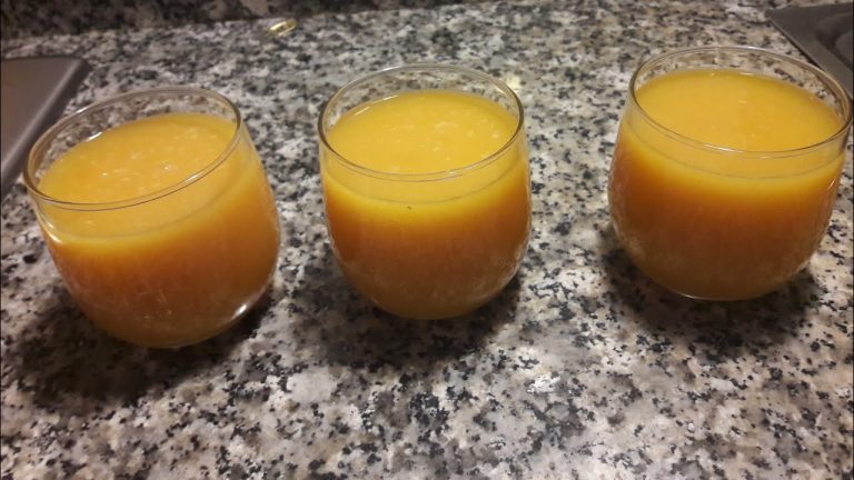 batido de melocoton y naranja