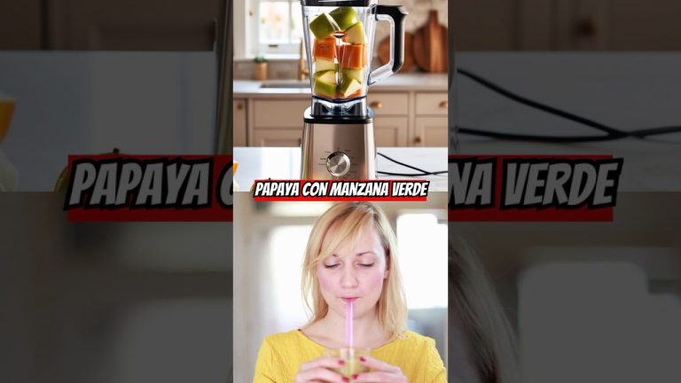 batido de papaya y manzana verde