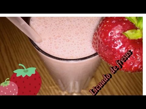 smoothie de fresa con leche de almendras