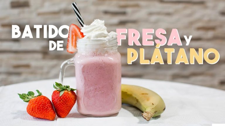 smoothie de fresa y plátano