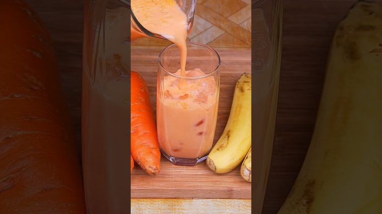 batido de banano y zanahoria