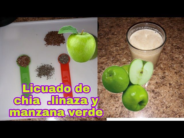 batido de chia y manzana verde