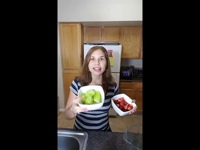 batido de fresa y pepino