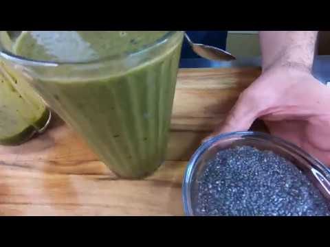 batido de frutas y espinacas