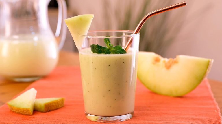 batido de melón con leche condensada