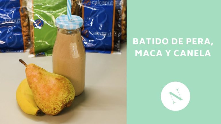 batido de pera y canela