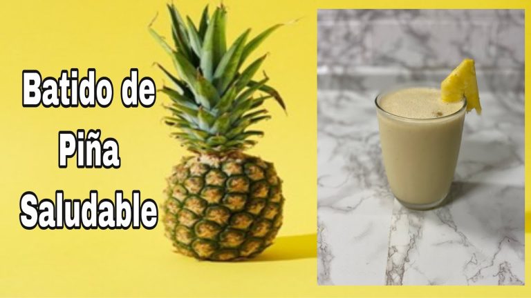Receta fácil de batido de piña con banano para un desayuno saludable