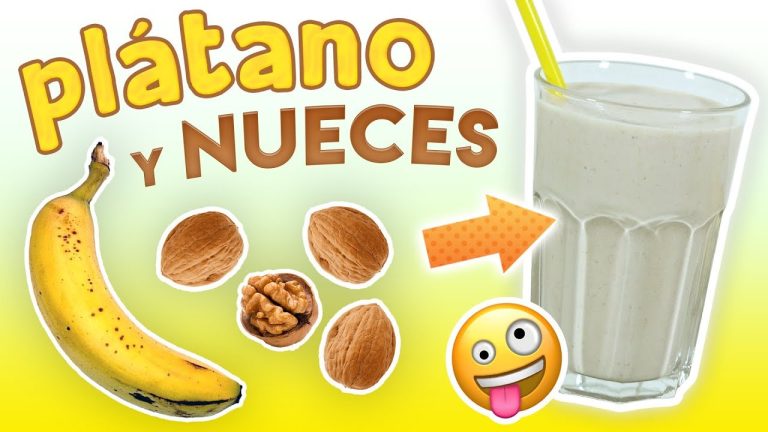 batido de platano y nueces