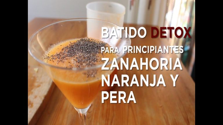 batido de zanahoria pera y naranja