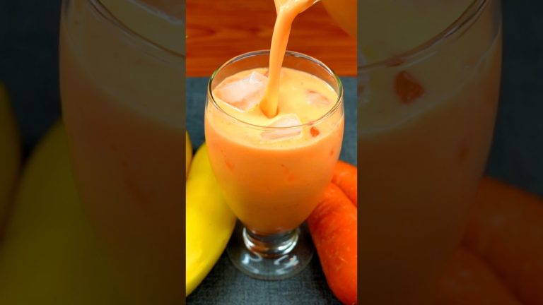 batido de banano zanahoria y leche