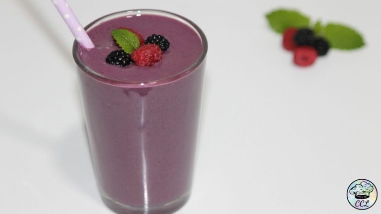 batido de frambuesa y mora