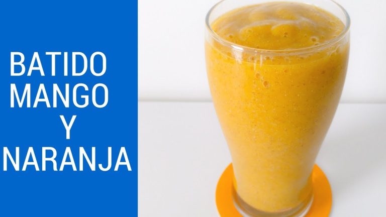 batido de mango y naranja
