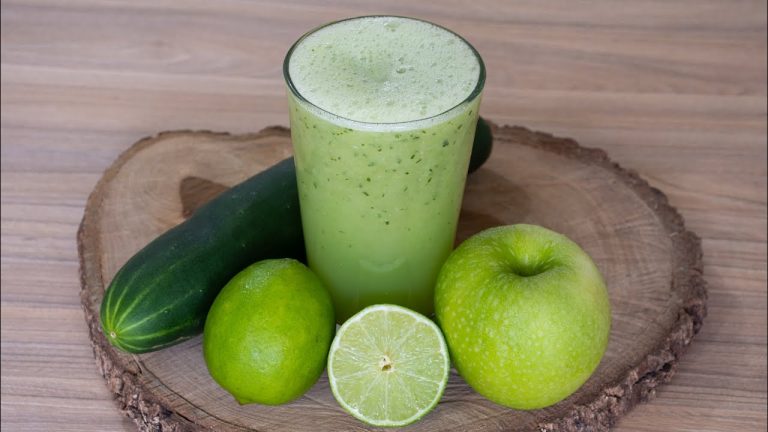 batido de pepino manzana verde y limon