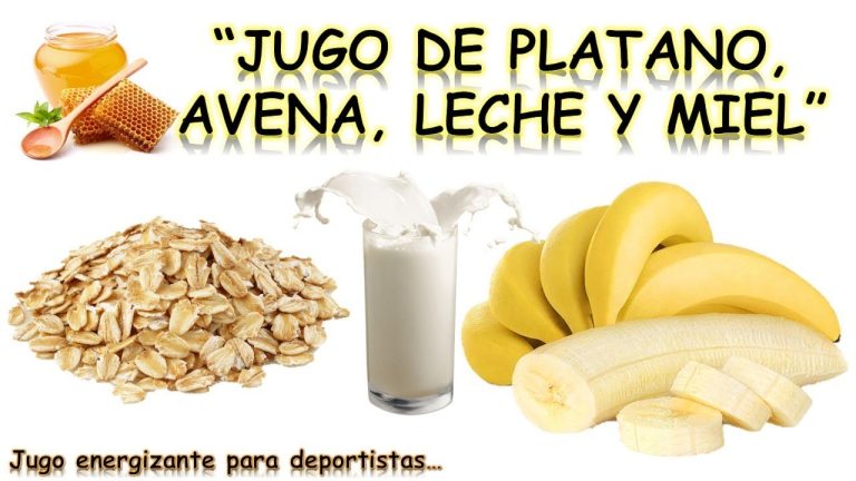 batido de platano avena leche y miel