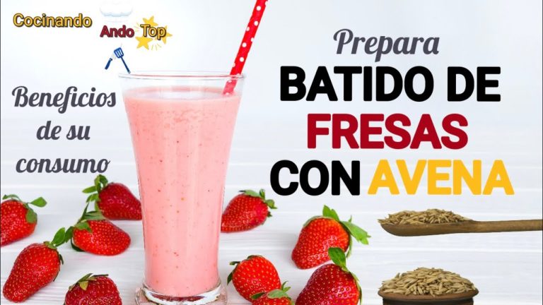 batido de yogur fresa y avena