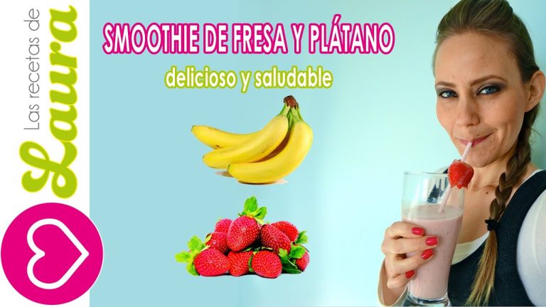 Receta de smoothie de fresa y plátano saludable para disfrutar cada día